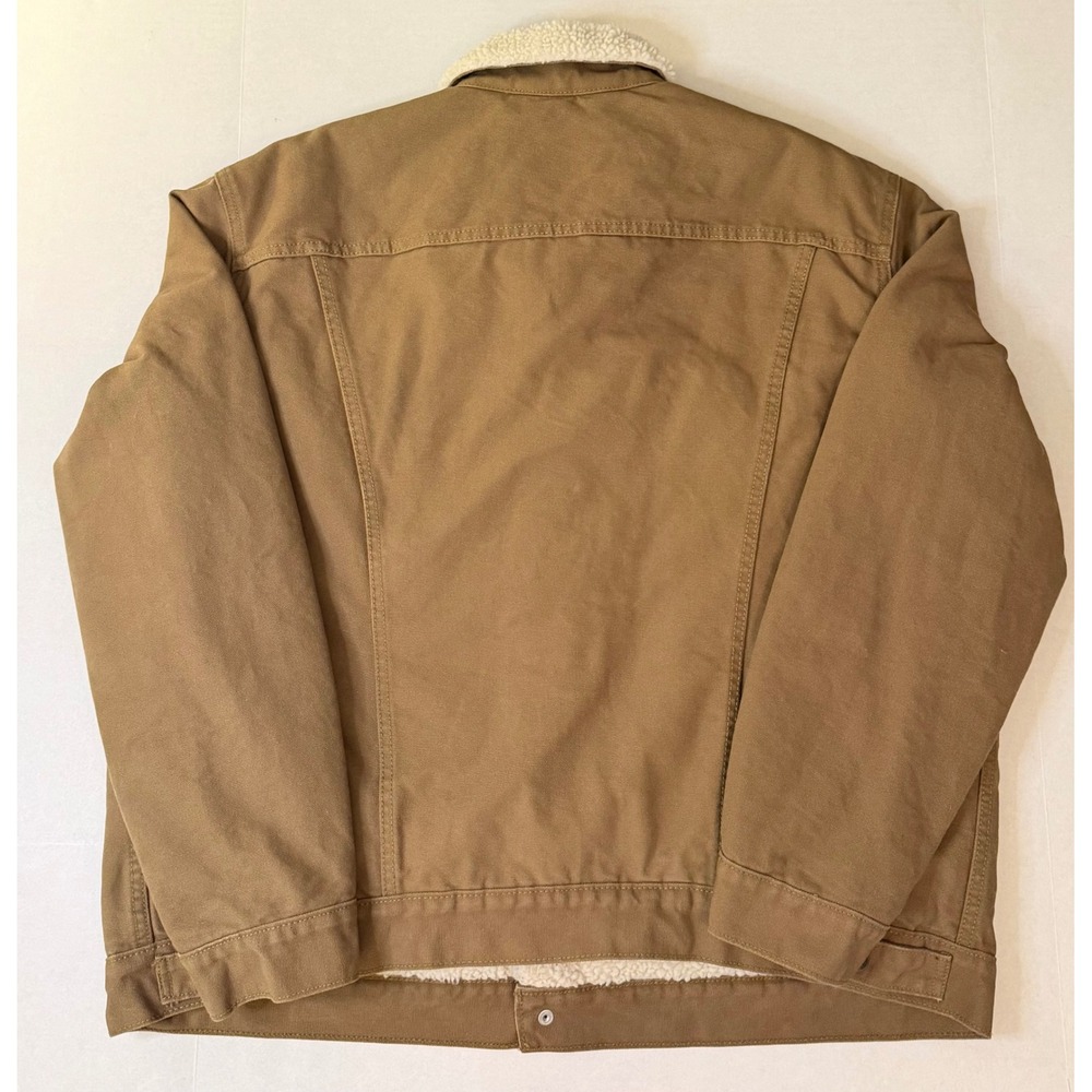 Levi Strauss Co Mens Sherpa Lined Trucker Jacket Brown Size XL - Picture 3 of 10